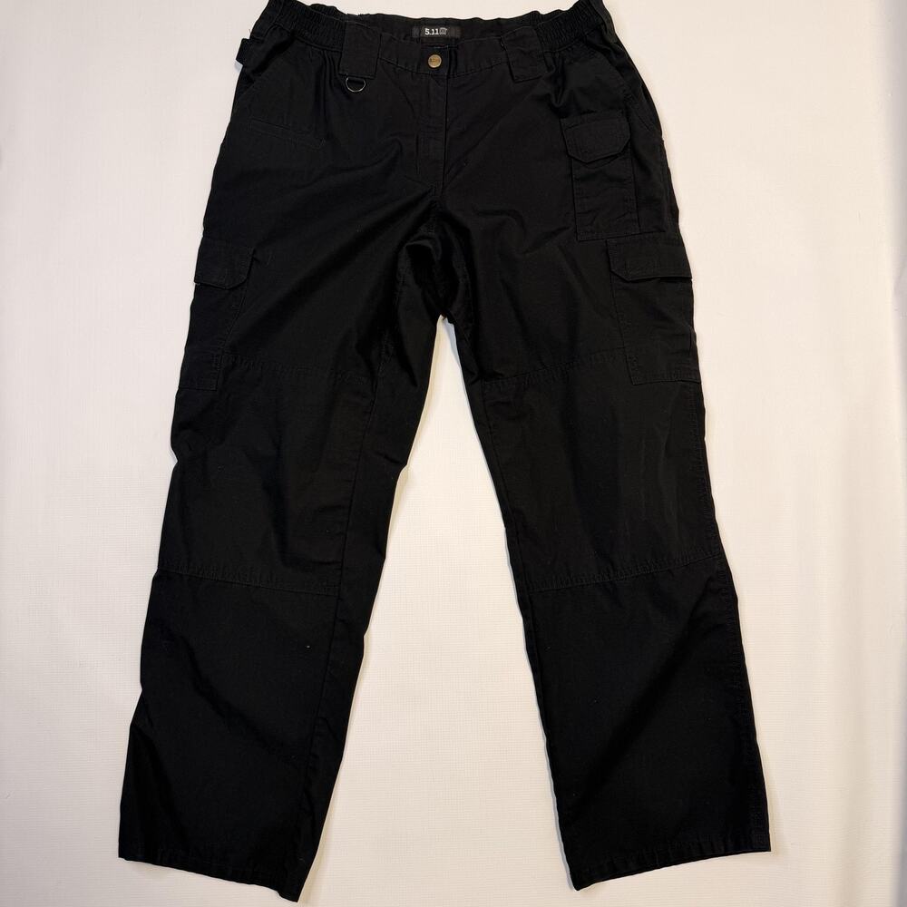 5.11 Tactical Taclite Pro Pants Womens 18 Black Cargo Elastic Waist Workwear